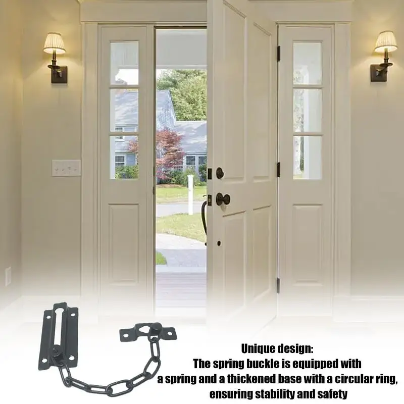 Защитная дверная цепь утолщенная защита цепи с замком устойчивая к ржавчине