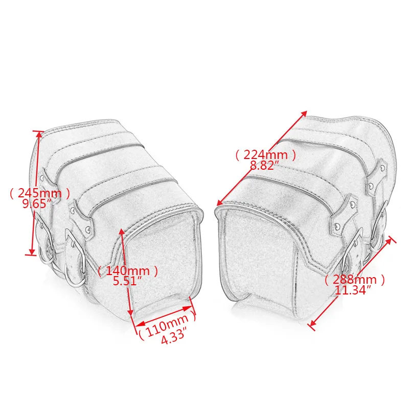 Для Honda Suzuki Harley Sportster XL 883 XL1200 черная искусственная кожа мотоцикл седельная сумка