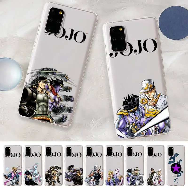 

Anime JoJos Bizarre Adventure Phone Case for Samsung S20 S10 lite S21 plus for Redmi Note8 9pro for Huawei P20 Clear Case