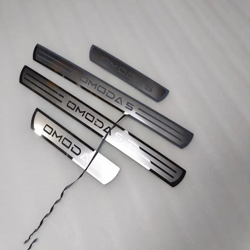 

Накладка на порог автомобиля из нержавеющей стали, защитная пластина для наружного порога для CHERY OMODA 5 2021 2022, Стайлинг автомобиля