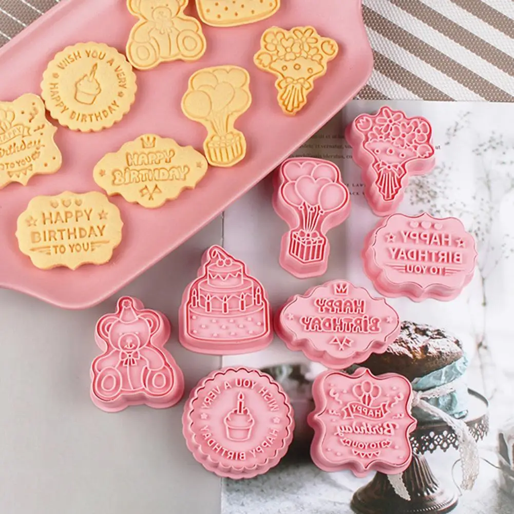 

8 шт. форма для печенья, привлекательный декор для дня рождения, форма для печенья, легкая форма для выпечки