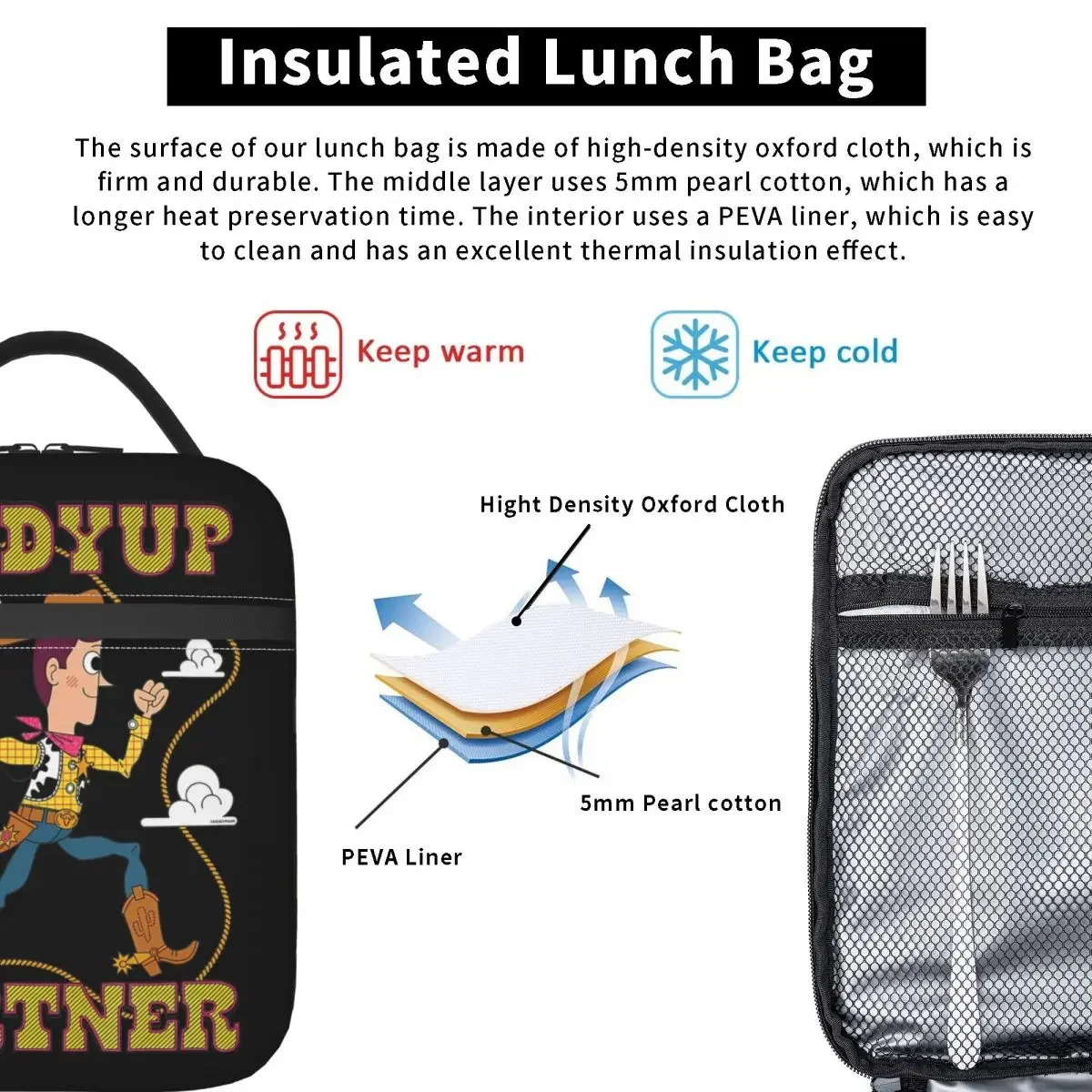 Большой Контейнер Для Обеда С Тематикой История Игрушек Сумка-термос Woodie