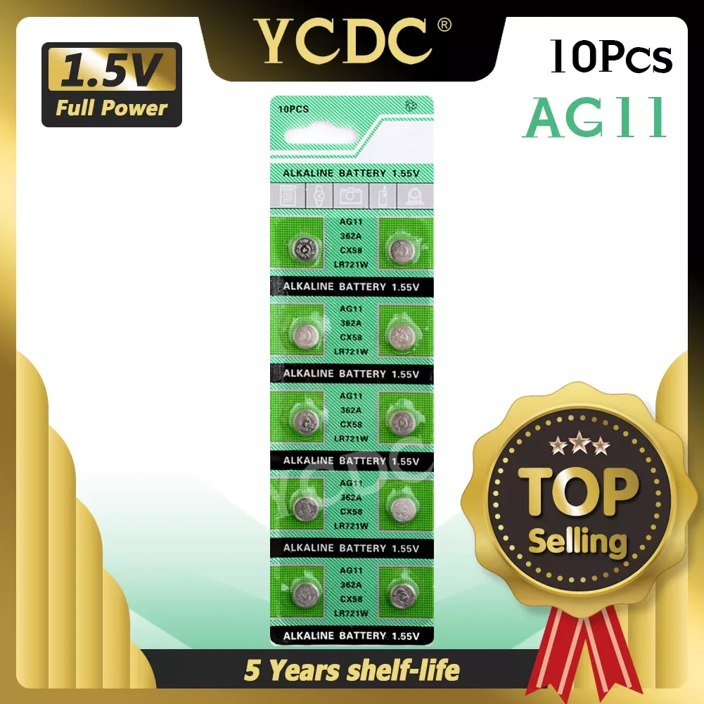 

Щелочные батарейки AG11 G11 LR721 1,55, 362 в, SR721 162 LR47 SR721SW