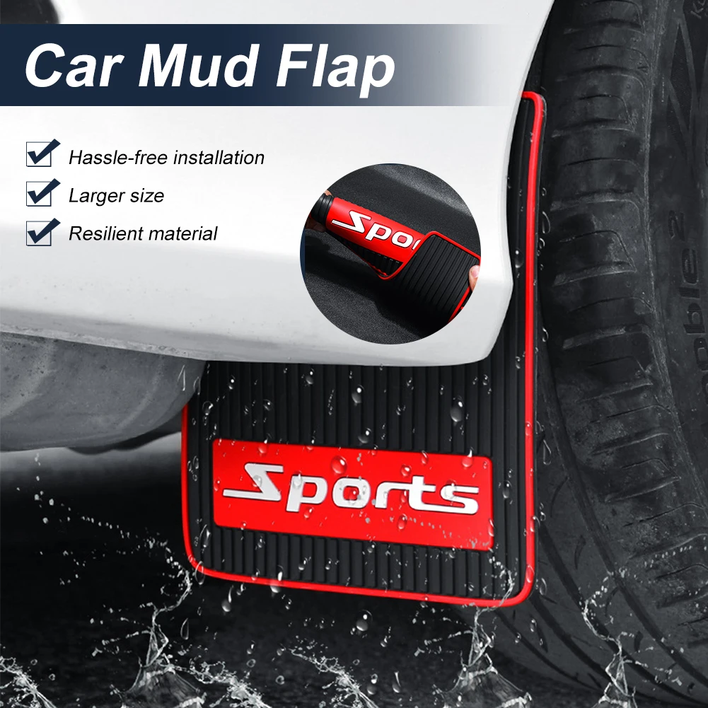 

2PCS Universal Car Mudguard Front Rear Wheels Mud Flaps PP Splash Fender Guards For Car SUV Off-road Truck Auto Accessories