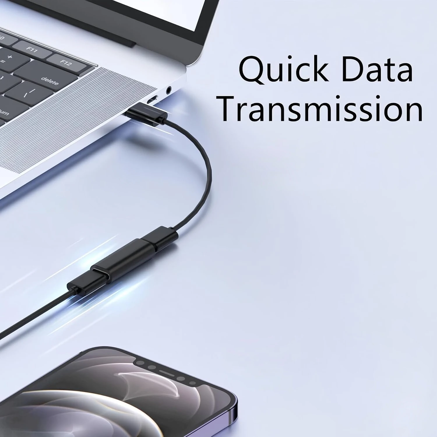 Фото Универсальный удлинитель USB C, 1/2 шт., адаптер для зарядки планшетов, удлинитель кабеля, помогает поддерживать чистоту и порядок при размещении проводов в помещении №4