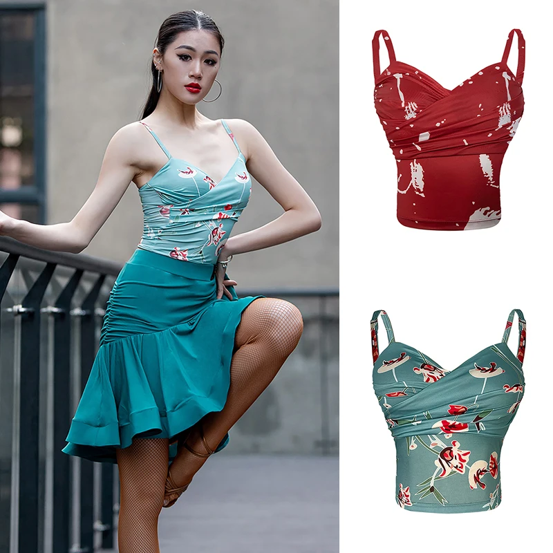 Топ женский для латиноамериканских танцев летний топ взрослых Chacha Tango латинских