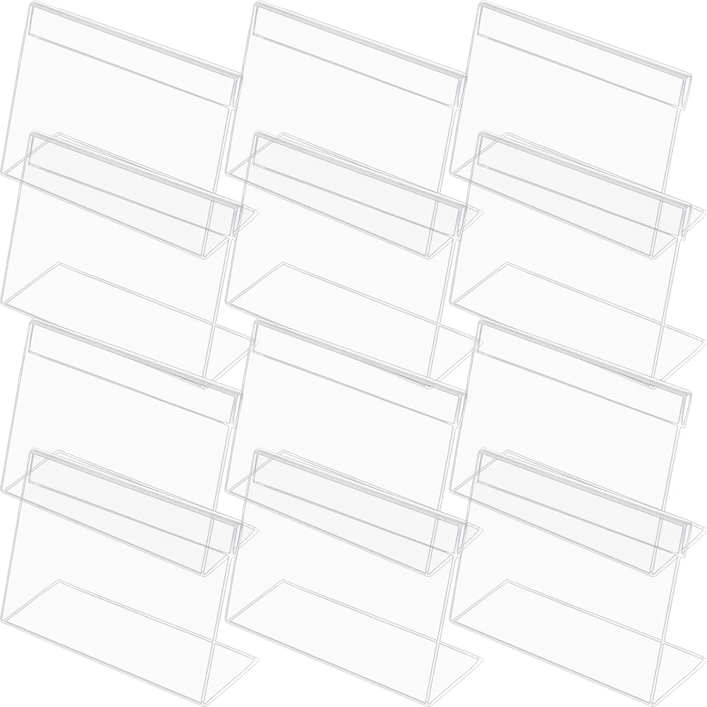

20Pcs Acrylic Sign Price Display Holder Small Display Stands Table Number Sign for Wedding