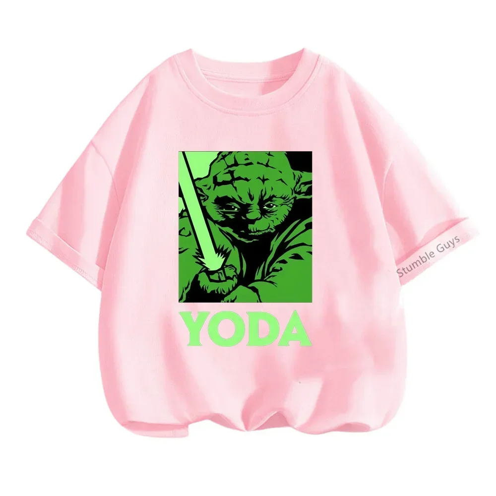 Новинка летняя детская футболка йода повседневная одежда из мультфильма