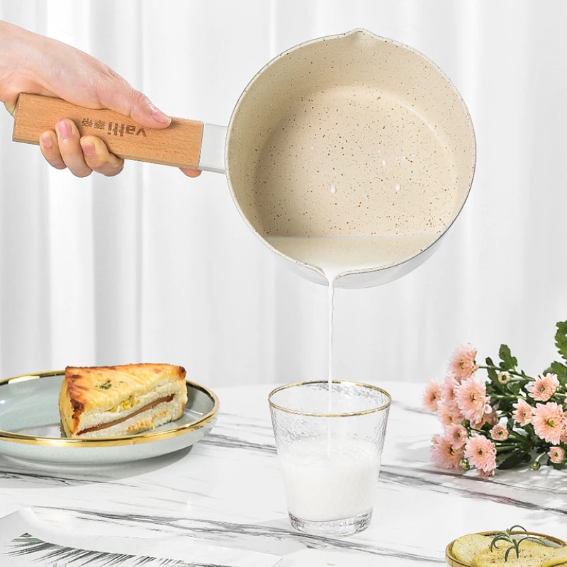 

Aluminum Alloy Milk Pot Non Stick Cooking Pot Household Sou Pot Hot Milk Pan Instant Noodle Pot Cookware panela Kitchen Items