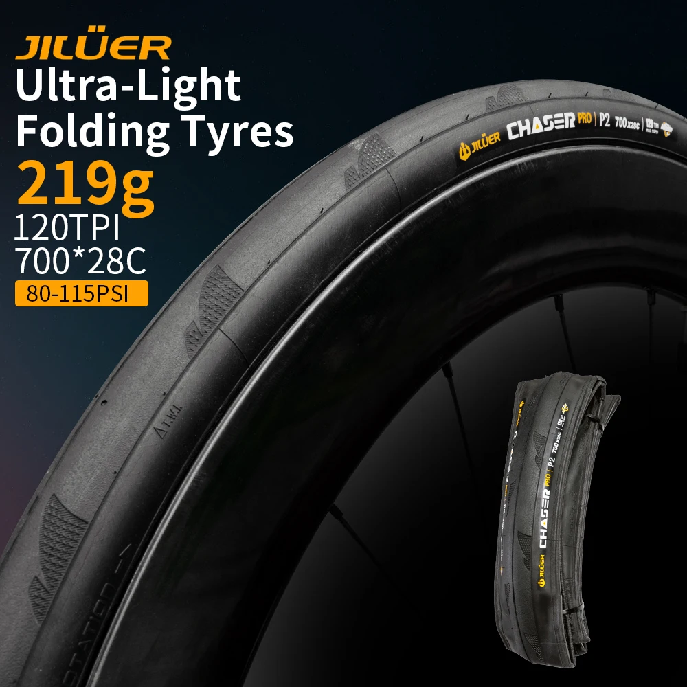 Фото Велосипедные шины llantas JILUER neumático 700x28c/25C Racing Сверхлегкая внешняя шина Легкая складная устойчивая к проколам внешняя шина №1