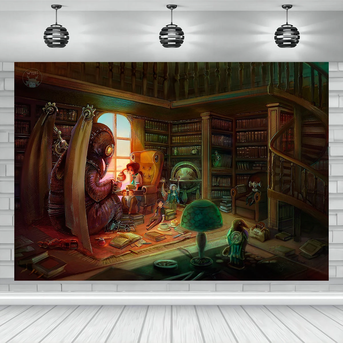 Виниловый волшебный фон для фотосъемки в помещении мечтательная книжная полка