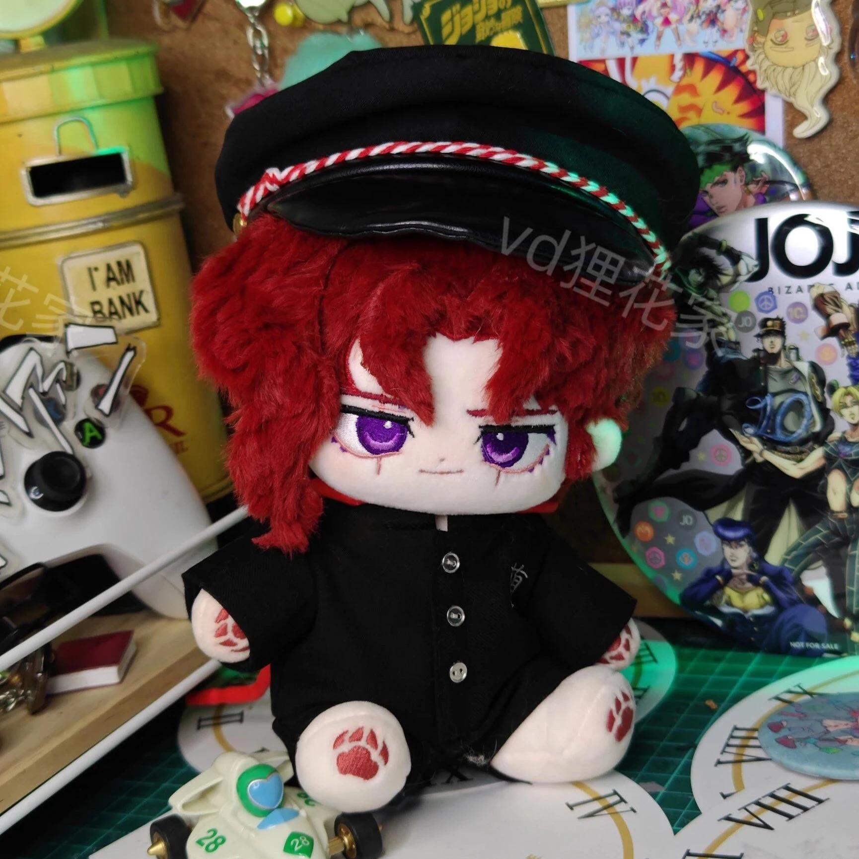 

Anime JoJo's Bizarre Adventure Kakyoin Noriaki 20cm Cosplay Soft Plush Stuffed Doll Body Dress Up Plushie Pillow Christmas Gift