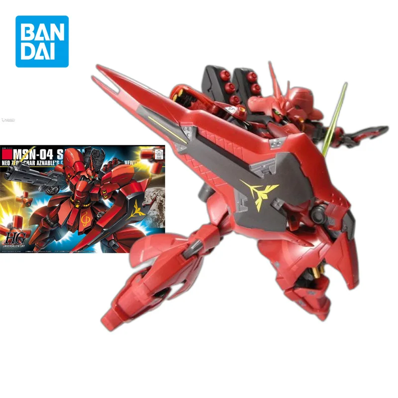 

Bandai Original GUNDAM HGUC H88 MSN-04 SAZABI 1/144 Anime Action Figure Assembly Model Toys Collectible Gifts For Children