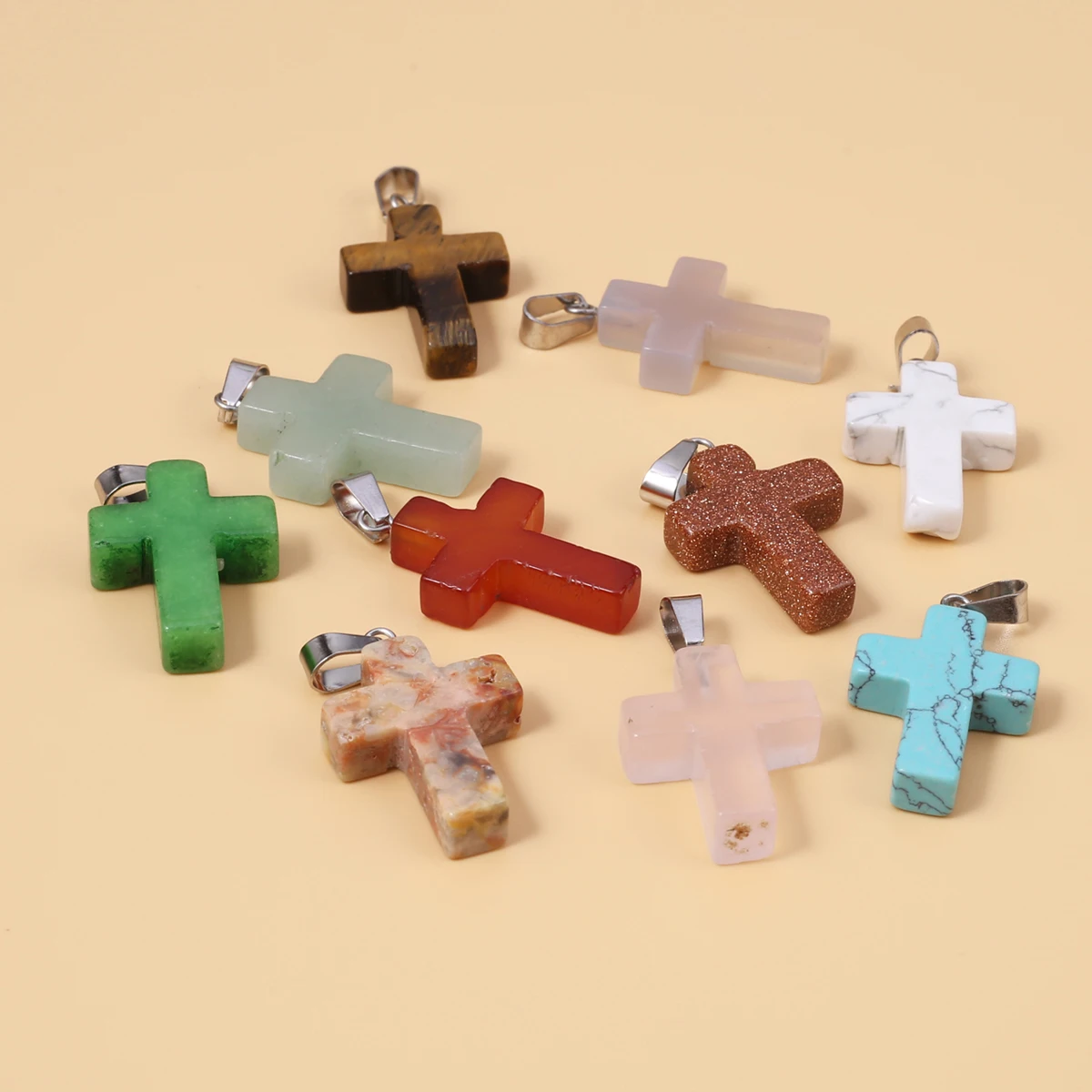 Комплект Из 5 Женских Ювелирных Изделий С Подвеской В Виде Креста Натурального