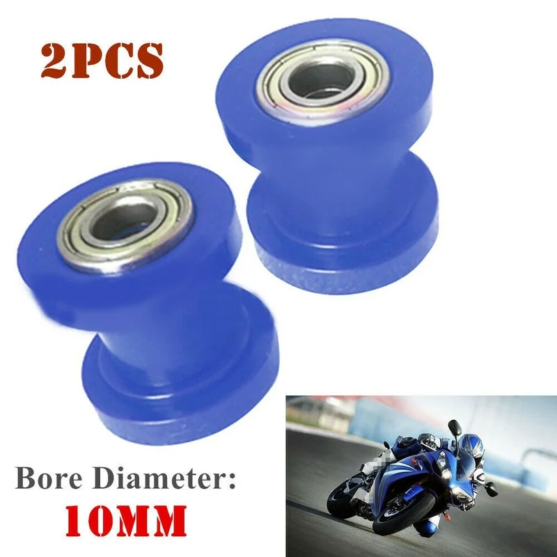 

1Pair 10mm Chain Roller Slider Tensioner Wheel Guide Pulley Dirt Bike Motorcycle