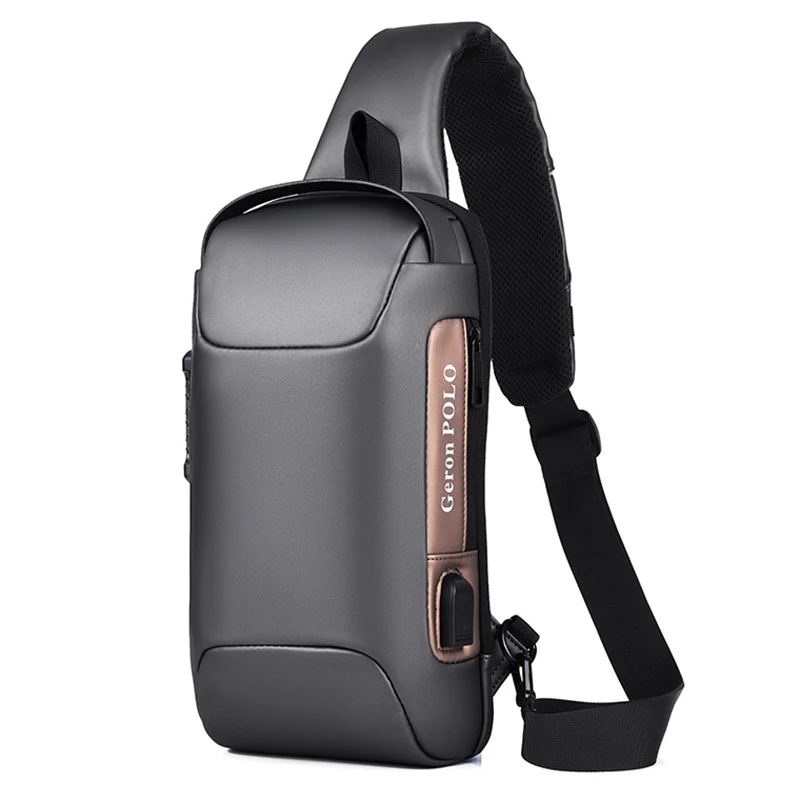 

2022 New Mochila Masculina Sac A Dos Hommes Men's Sling Bag Shoulder Chest Crossbody Bagpack with USB Charging Port Zaino Uomo