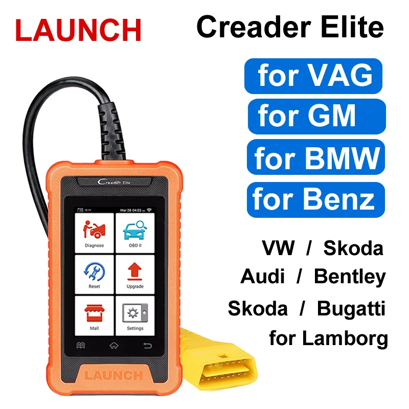 LAUNCH Creader Elite for AUDI / BENZ / BMW / GM Professional Full System Diagnostic Tools Auto OBD2 Code Reader Scanner pk X431