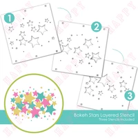2022 summer new bokeh stars layering stencil diy scrapbooking paper greeting cards making album crafts decoration coloring molds