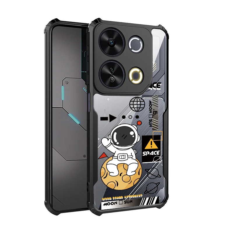 Для itel P65 P55 Plus P55+ NFC P55T RS4 A70 A60S A50 S24 S23 S23+ Прозрачный чехол для защиты от падения 05