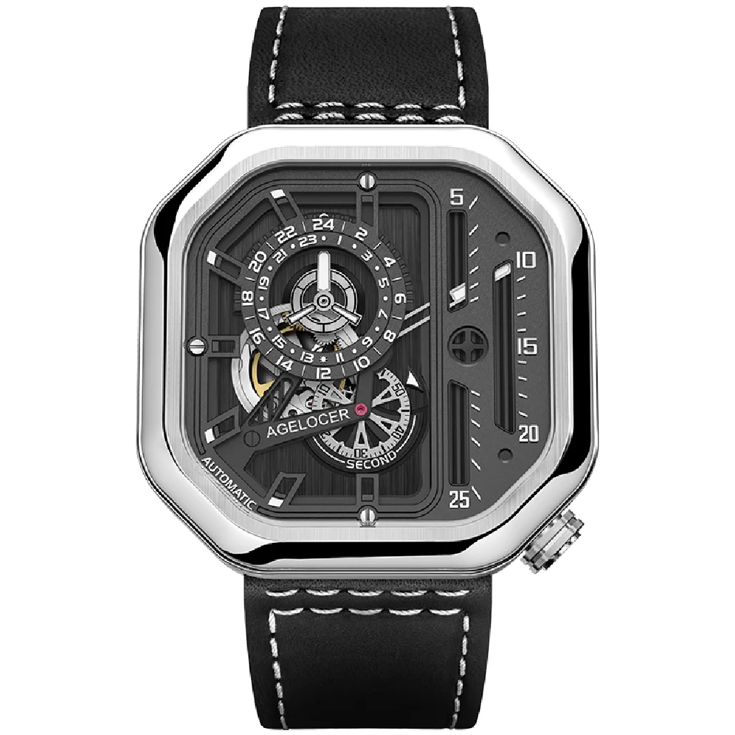 

AGELOCER Self-winding Automatic Mechanical Watches Men Luxury Watch Sport Design Luminous Waterproof 44mm Sapphire Clock