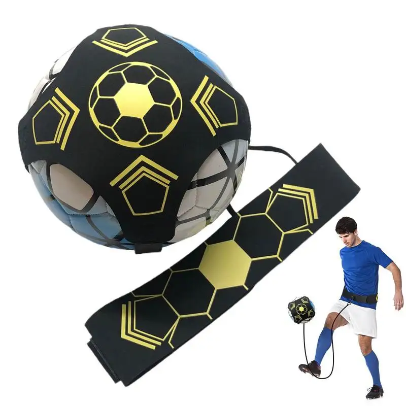 

Soccer Ball Trainer Hands Free Kick Throw Sole Practice Equipment Football Dribble-up Exercise For Youth Adults Beginners