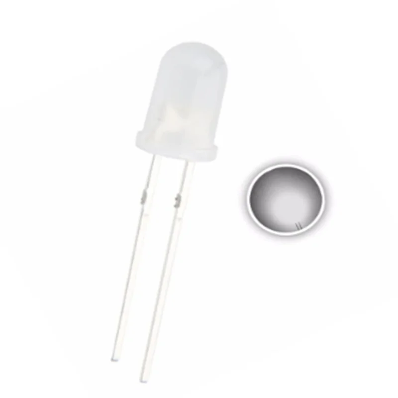 Новинка 1000 шт. 5 мм белая светодиодная рассеянная круглая головка 2 В 20 мА световые