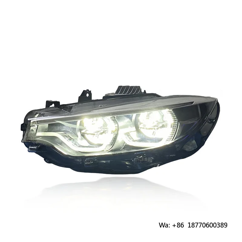 Фото Фара в сборе SJC для BMW 4 серии F32 F36 F82 M3 F80, 2013-2020, новый дизайн V2, желто-белый LED свет №3