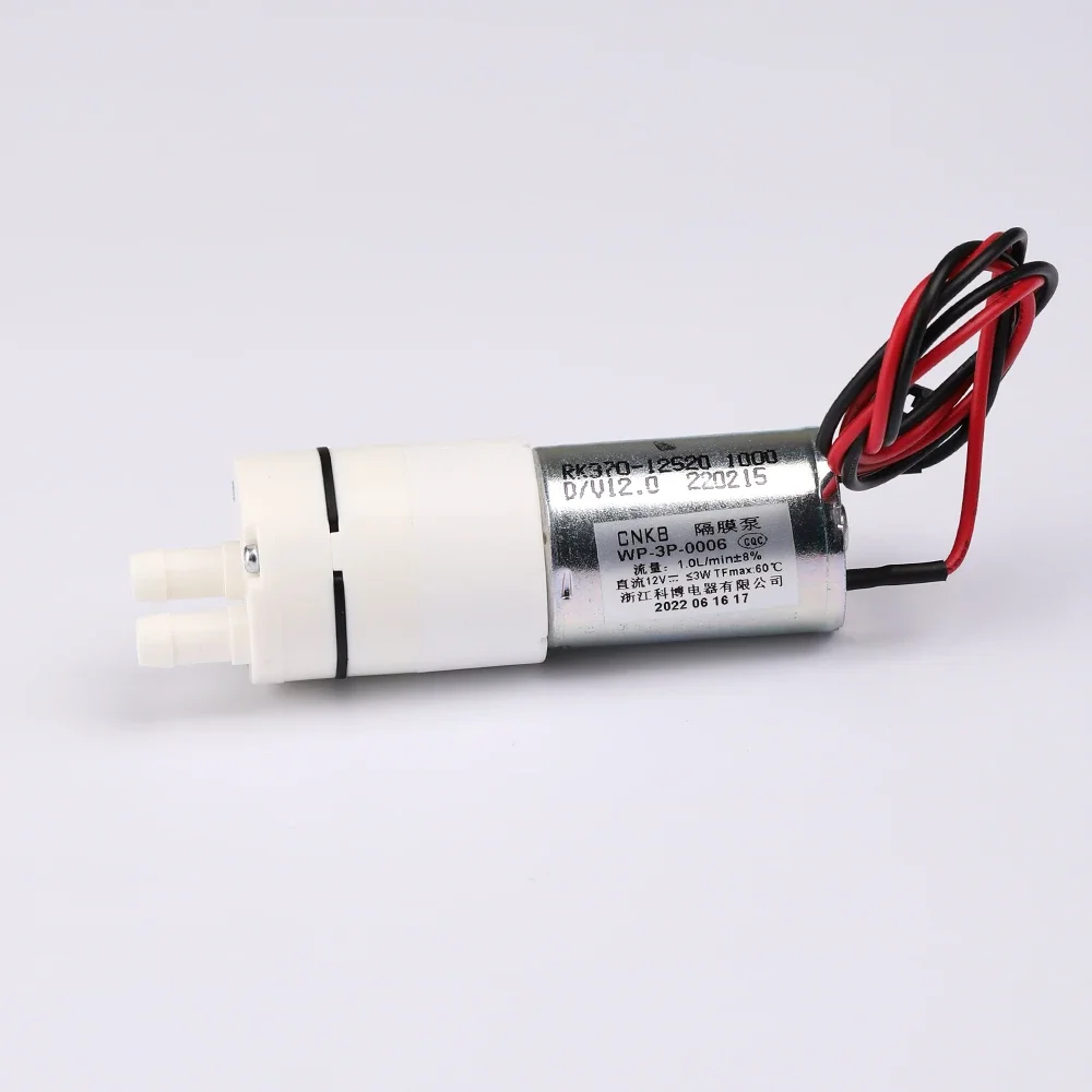 Фото Миниатюрный водяной насос 370, DC 7.4V 12V 14.4V, 1 л/мин, высокопроизводительный диафрагменный насос с угольными щетками, 3 Вт, самовсасывающий №5