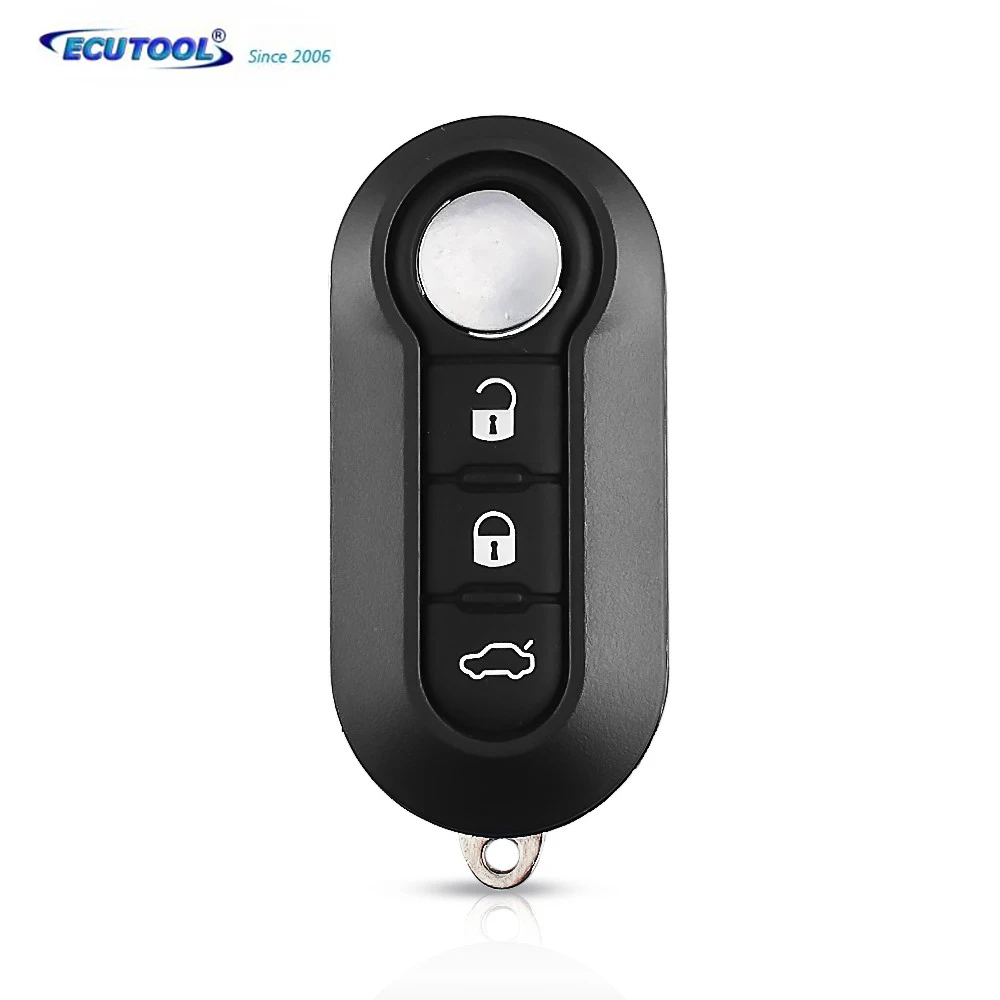 

10x 3 Buttons Flip Folding Remote Car Key Shell Case Cover Alarm Keyless Fob For FIAT 500 Panda Punto Bravo White Button