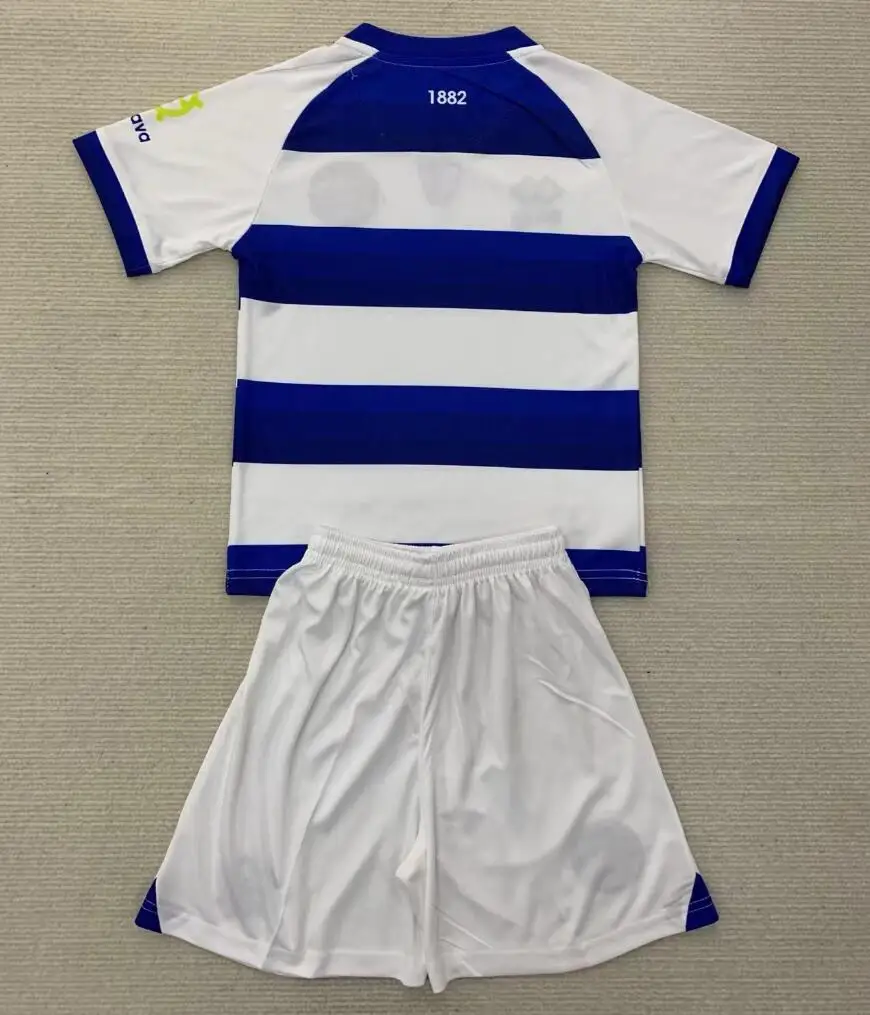 2024/25 QPR домашний белый/синий комплект Мужская молодежная Детская рубашка