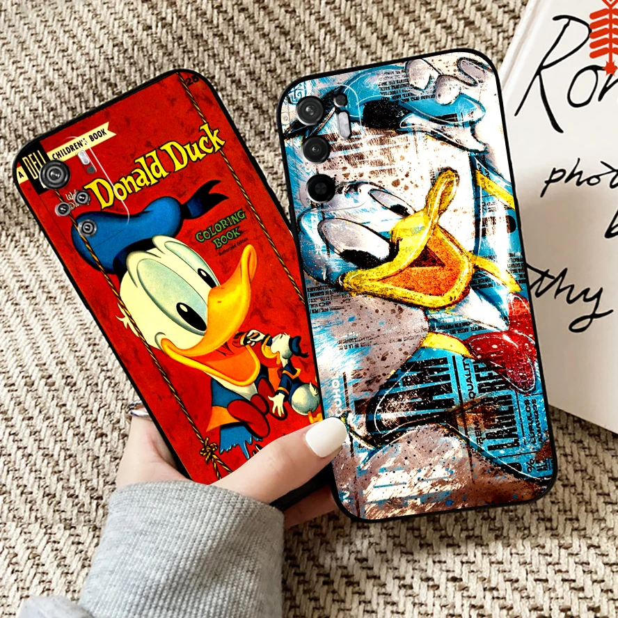 

Don Donald Fauntleroy Duck Phone Case For Xiaomi Redmi Note 10 10S 10T Pro For Redmi Note 10 5G Liquid Silicon Back Coque Black