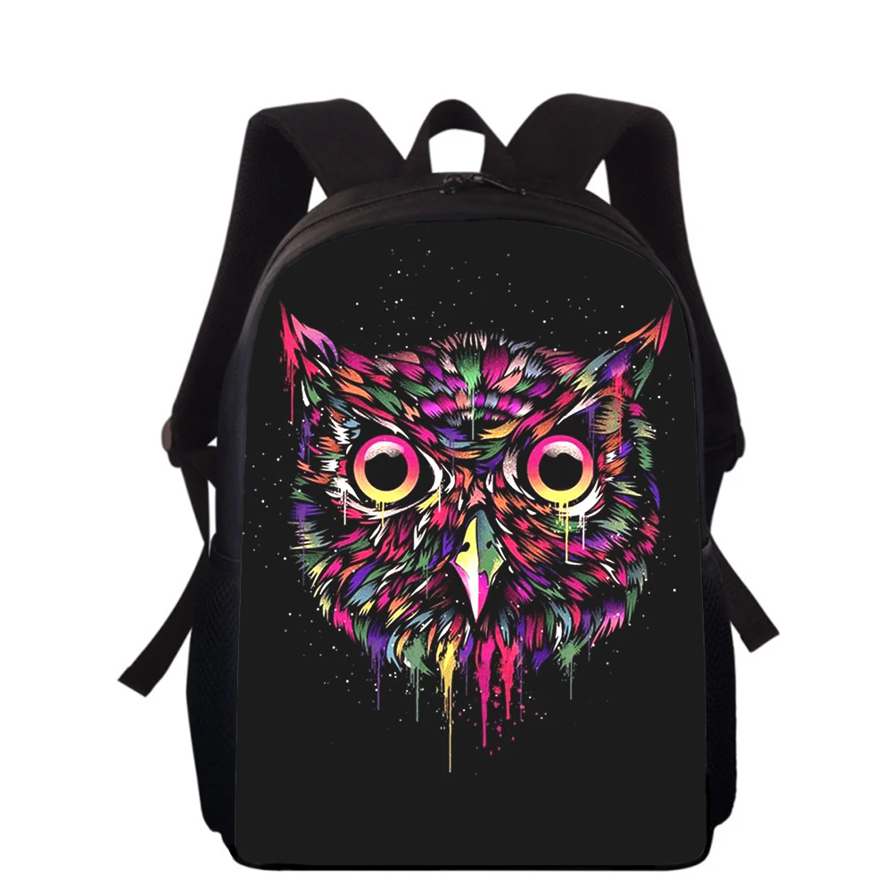 animal owls 15” 3D Print Kids Backpack Primary School Bags for Boys Girls Back Pack Students School Book Bags