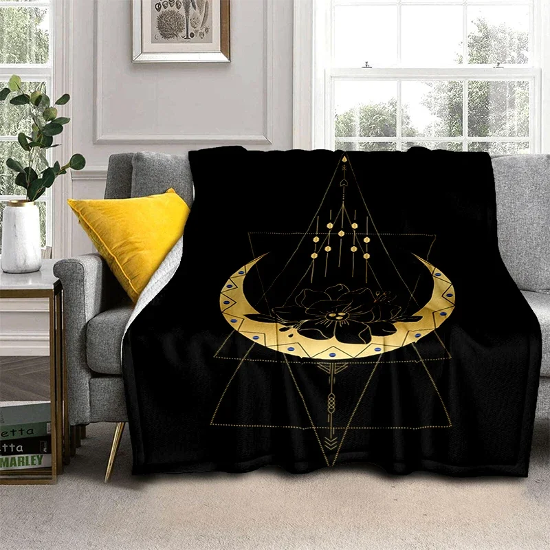 Фланелевое одеяло ручной Луны для гадания легкий удобный теплый плед с узором