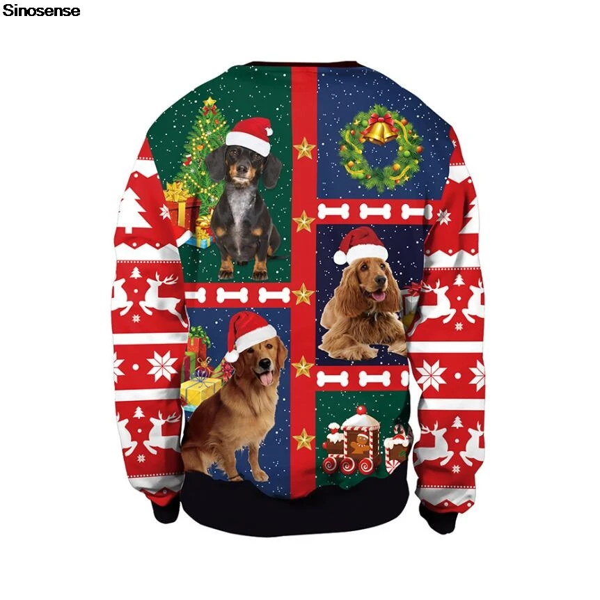 Джемпер для мужчин и женщин Рождественский Свитшот джемпер с 3D рисунком