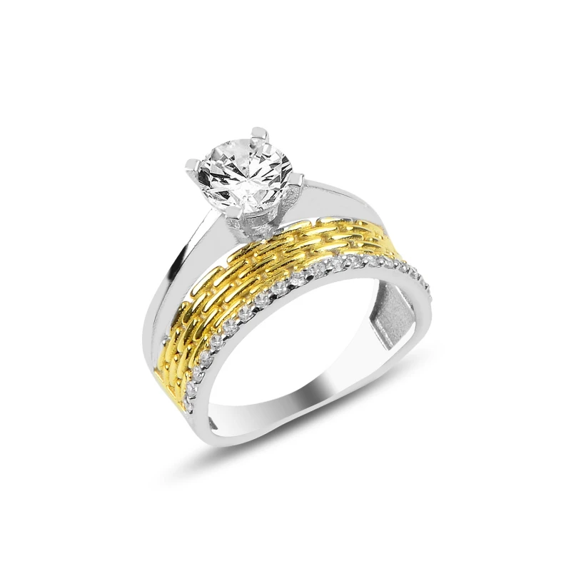 

Silver 925 Sterling Zircon Cubic Zirconia Yarmtur Engagement Ring