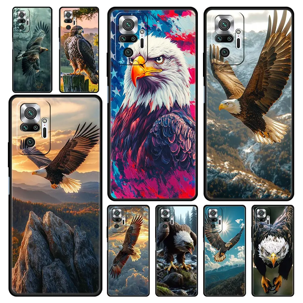 Фото Чехол для телефона Eagle для Xiaomi Redmi Note 14 13 12 Pro Plus 5G 9S 9 10 11 4G 14C 13C 12C 10C 9C 9A Мягкий чехол №1