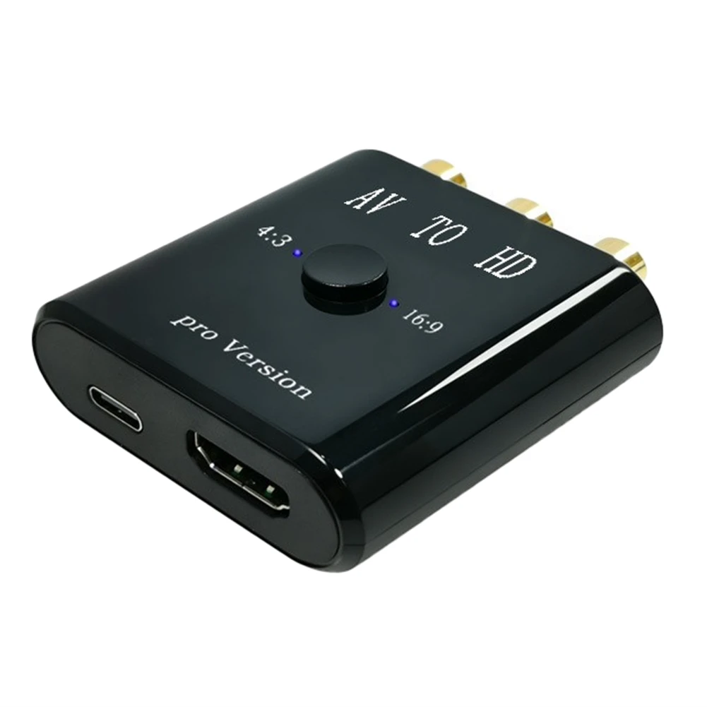 Фото (A30I) Конвертер RCA AV в HDMI-совместимый, AV/CVSB L/R Video Box, поддержка HD 1080P, выход NTSC/PAL №3