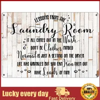 Funny Laundry Room Rules Metal Tin Sign Wall Decor Rustic Farmhouse Laundry Sign for Home Decor Gifts vintage decor