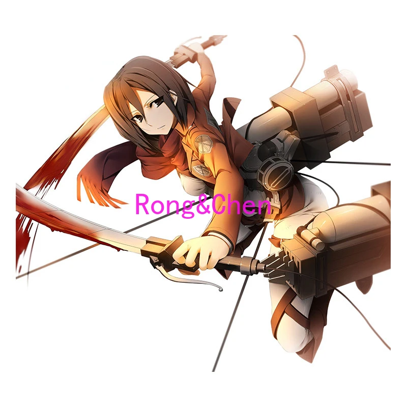 Аниме автомобильные наклейки атака на Титанов Mikasa Ackerman Kawaii Girl Waifu автомобиль