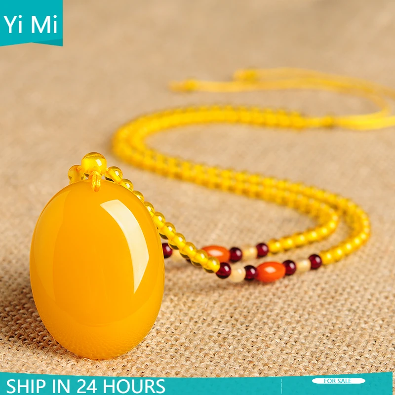 

Natural Yellow Chalcedony Jade Pendant Necklace Jade Jewelry Necklaces Pendants for Women Necklace with Certificate