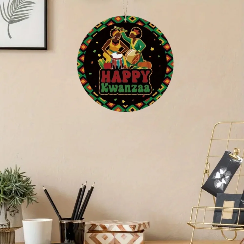 Круглые деревянные вывески в современном стиле для праздничных украшений: День