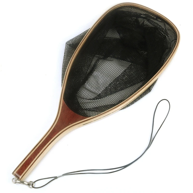 

Fishing Landing Net Wooden Handle Fly Trout Net Mesh Catcher Collapsible Fishing Tools Portable Landing Dip Net FL-05
