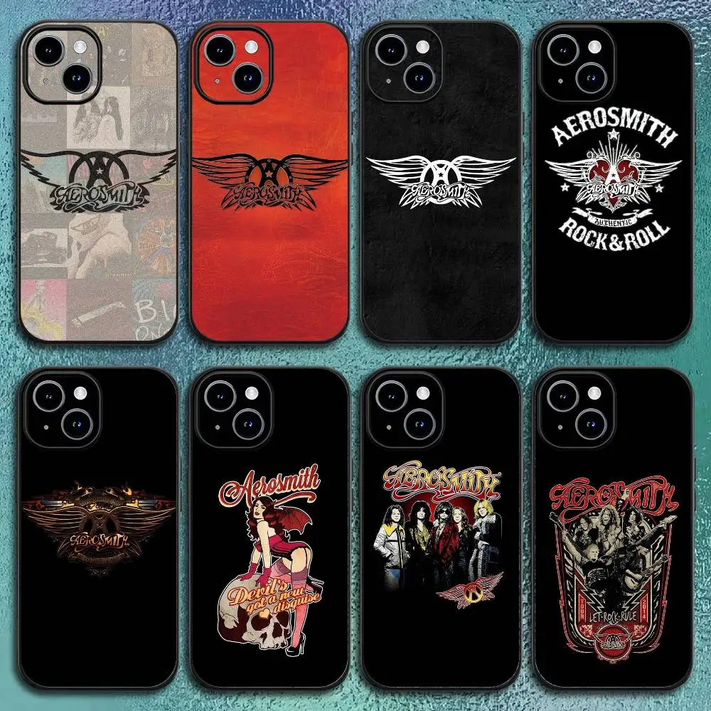 Фото Чехол для телефона Band Aerosmith для IPhone 11, 12, 13, 14, 15, 16 Pro Max Plus, классический черный мягкий чехол №1