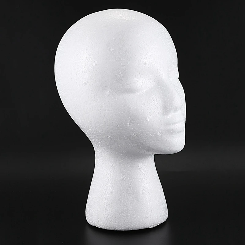 

4X Styrofoam Foam Mannequin Wig Head Display Hat Cap Wig Holder White Foam Head