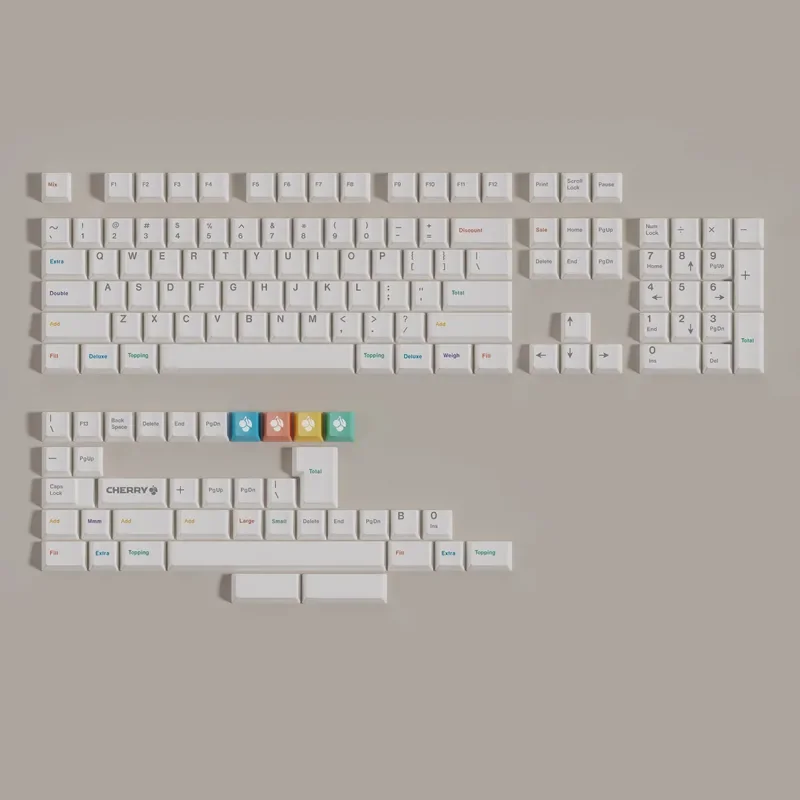 1 комплект GMK Redacted PBOW Honor 2048 Alice French AZERTY колпачки для клавиш PBT Dye Subbed ключей вишневый
