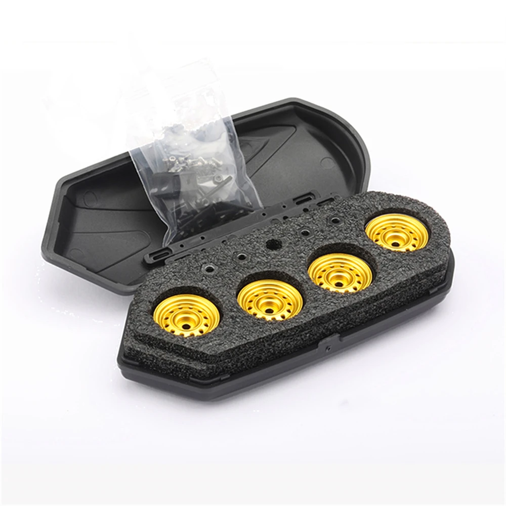 

30mm Gold/Silver Metal Wheel Hub Counterweight 4pcs/set Upgrade Accessories for WPL D12, G500 Toy Model Car