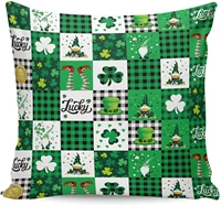 throw pillow cover st patricks day soft decorative pillow case square cushion covers with zipper closure home decoration