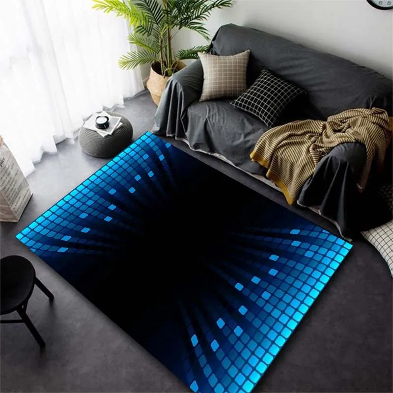 

Time and Space Tunnel Cool Science Fiction Boy Modern Soft Rug Living Room, Bedroom, Bathroom, Kitchen, Anti slip Large Carpet