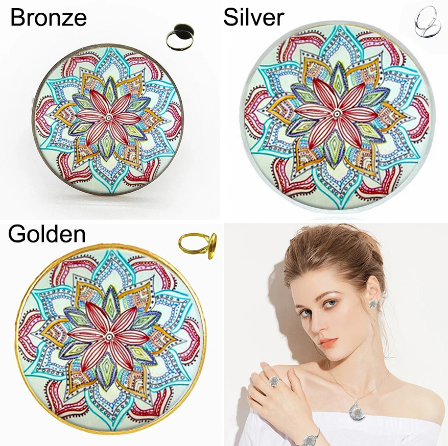 Недорогие модные украшения со стеклянным кабошоном