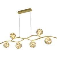 modern nordic led chandelier kitchen island creative glass ball pendant lamp dining room coffee shop bar deco gold hanging light